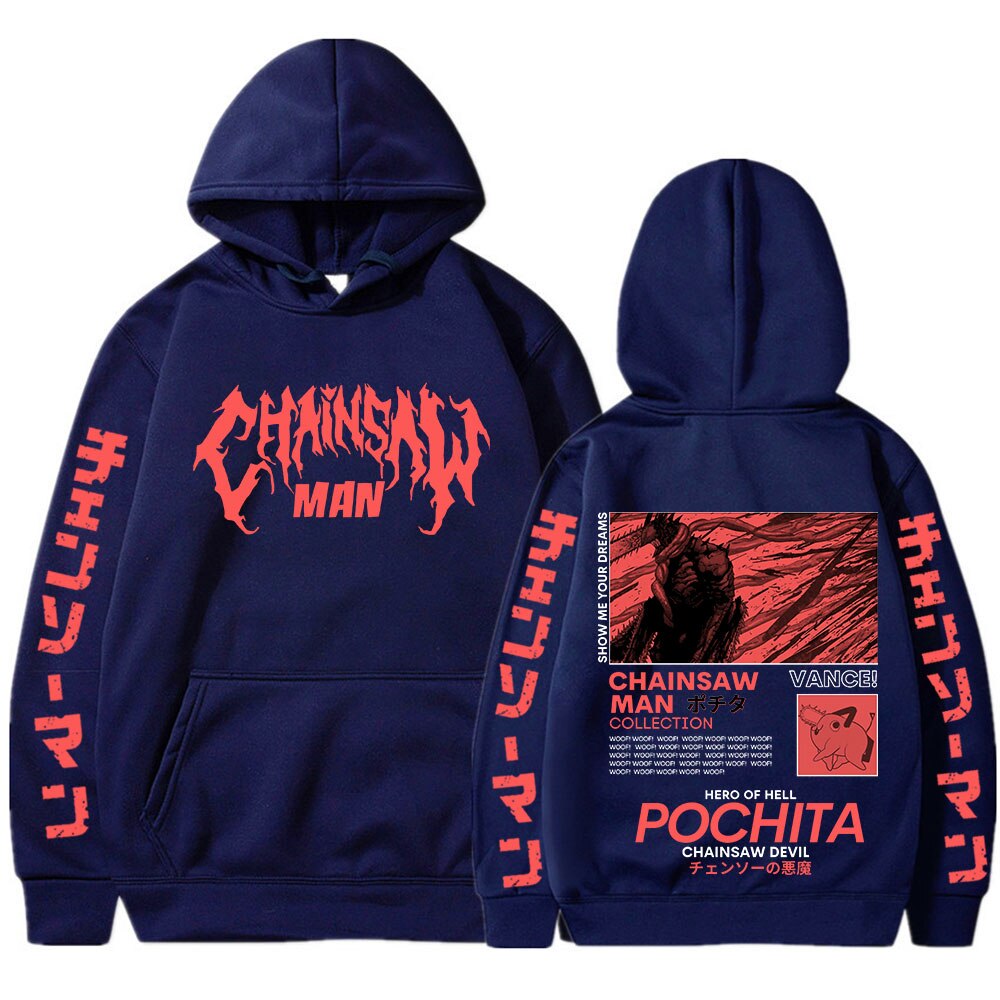 Chainsaw Man Pochita Graphic Hoodies