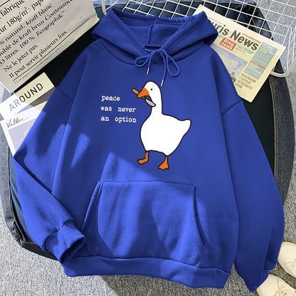 Peace Was Never An Option Goose Printing Hoodies