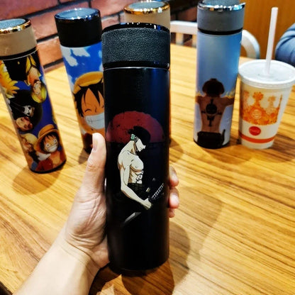 One Piece Stainless Steel Luffy Roronoa Zoro Water Bottle