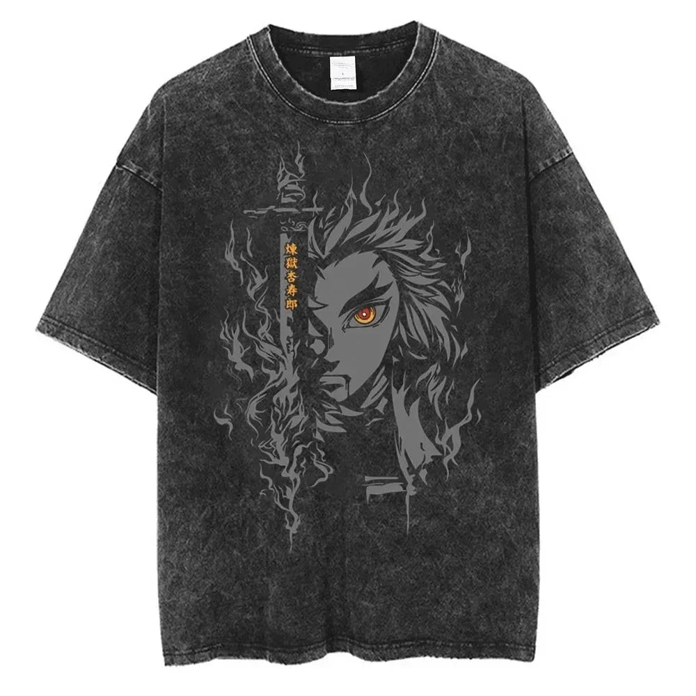 New Demon Slayer Vintage Washed T-Shirt