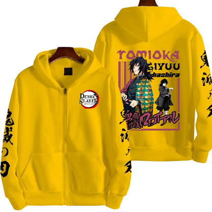 Tomioka Giyuu Demon Slayer Zip Up Hoodie