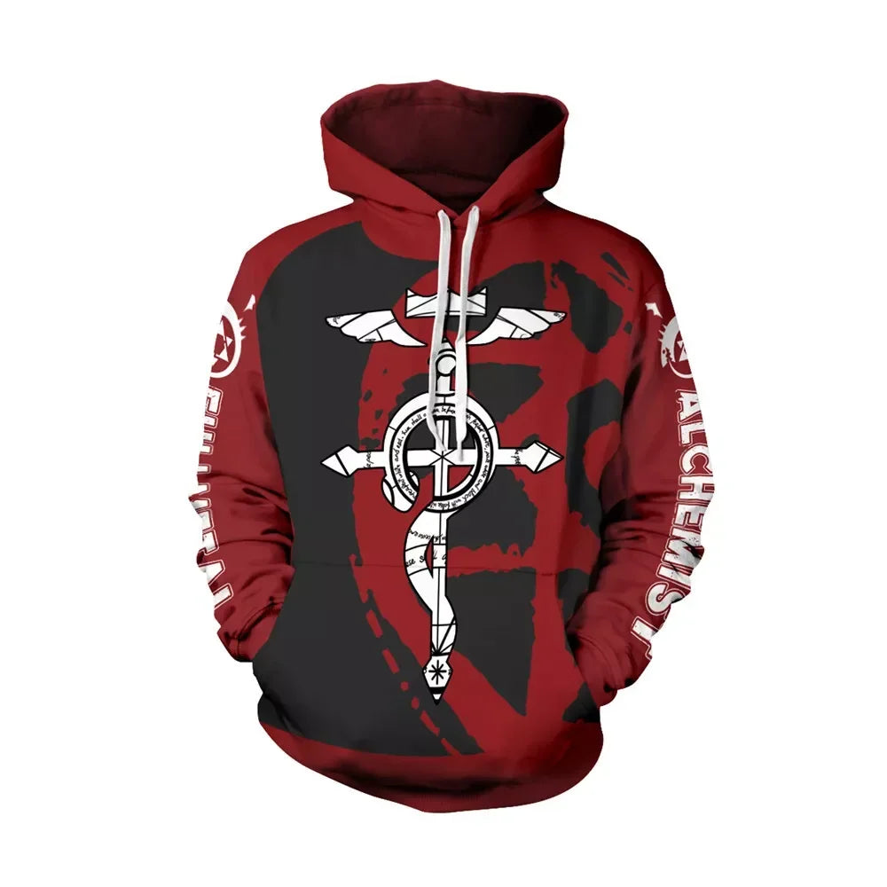 Metal Alchemist Role Playing Clothing 3D Printed Hoodies