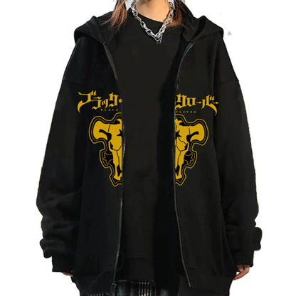 Black Clover Zipper Hoodies