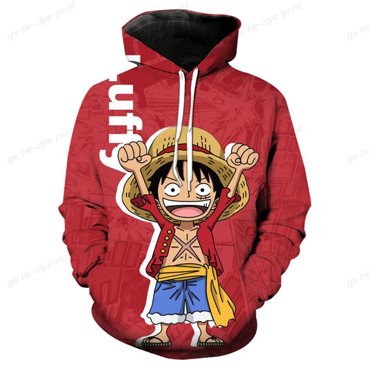 One Piece Luffy 3D Printed Hoodies