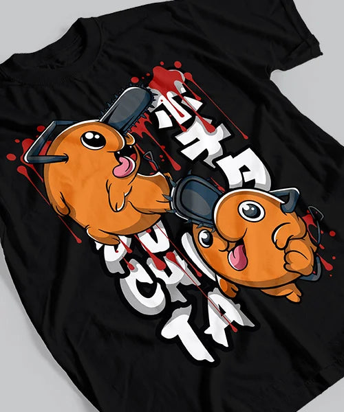 Chainsaw Man Pochita Happy juego T-Shirt