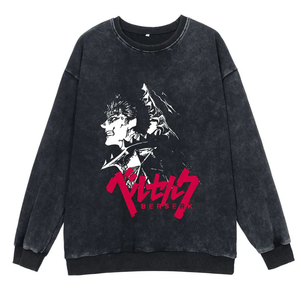 Berserk Retro Washed Sweatshirts