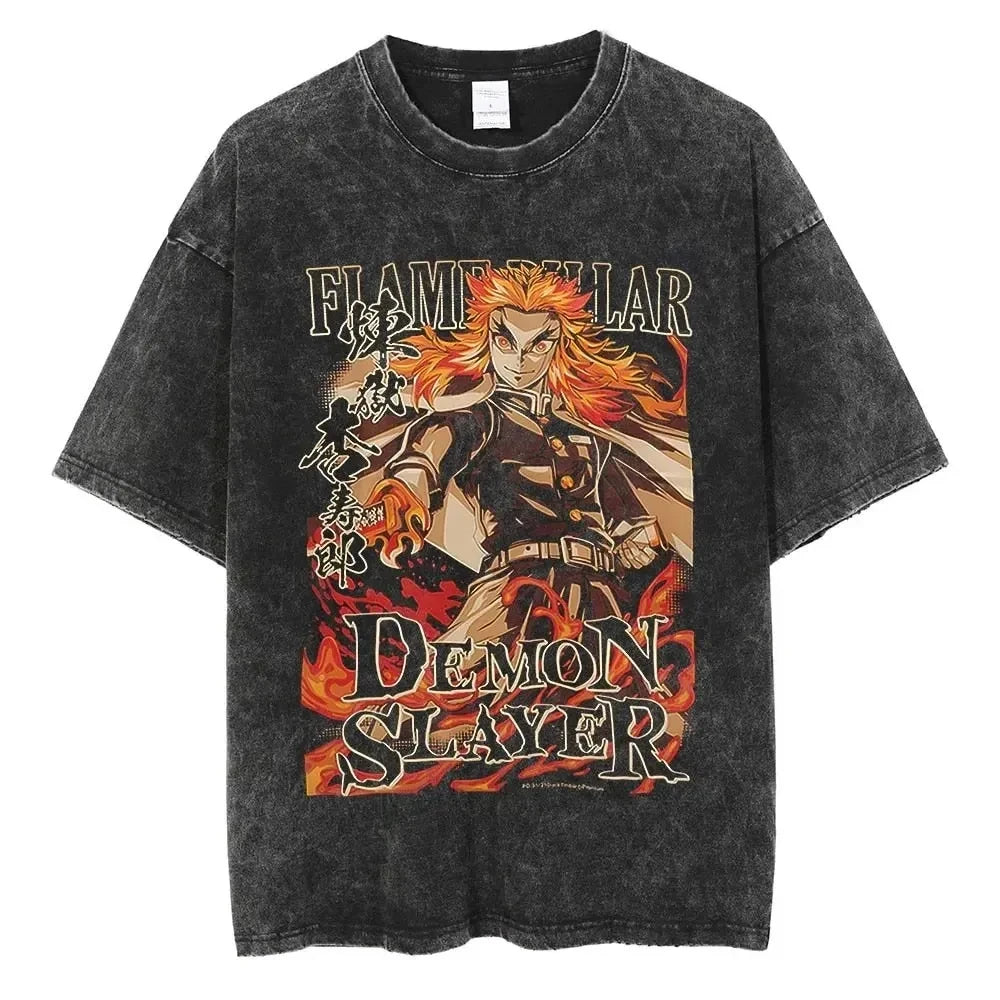 New Demon Slayer Vintage Washed T-Shirt