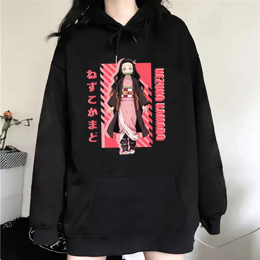 Funny Anime Kamado Nezuko Print Hoodie