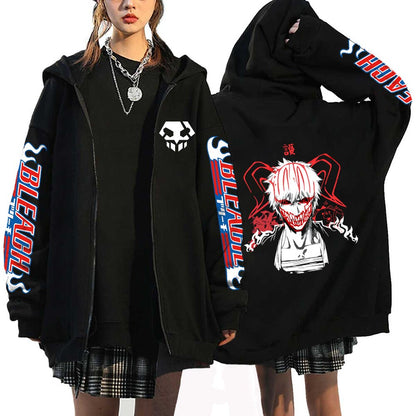 Bleach Zip Up Kurosaki Ichigo Print Hoodies