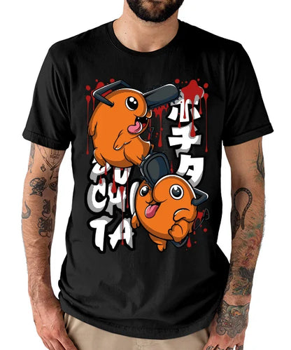 Chainsaw Man Pochita Happy juego T-Shirt