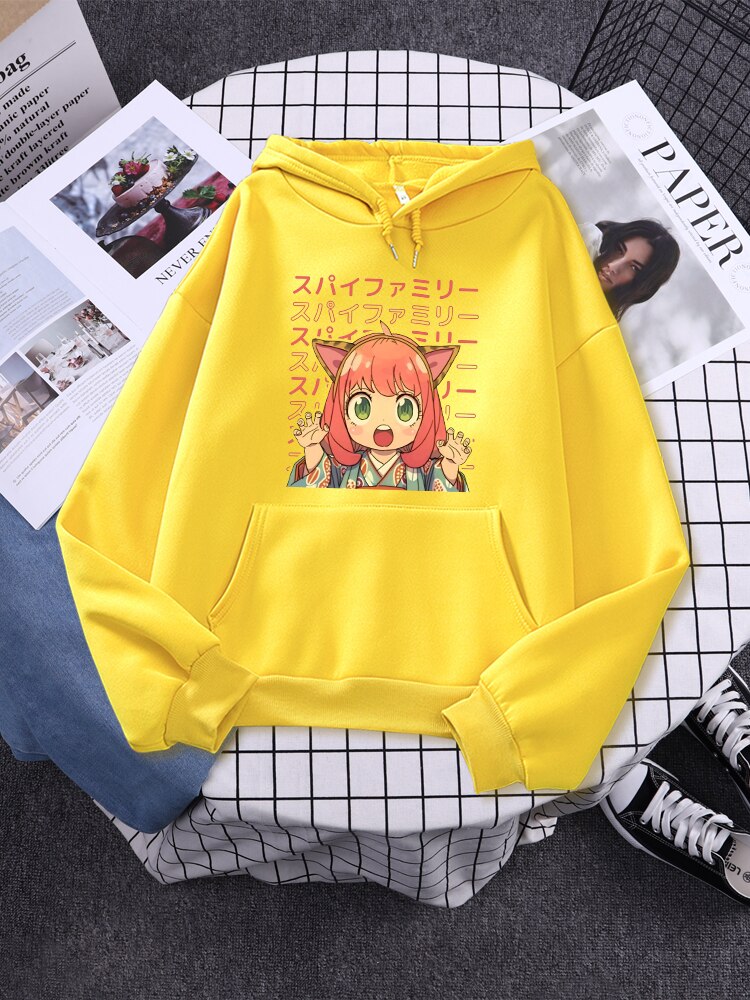 Spy X Family Art Anya Kawaii Print Hoodies