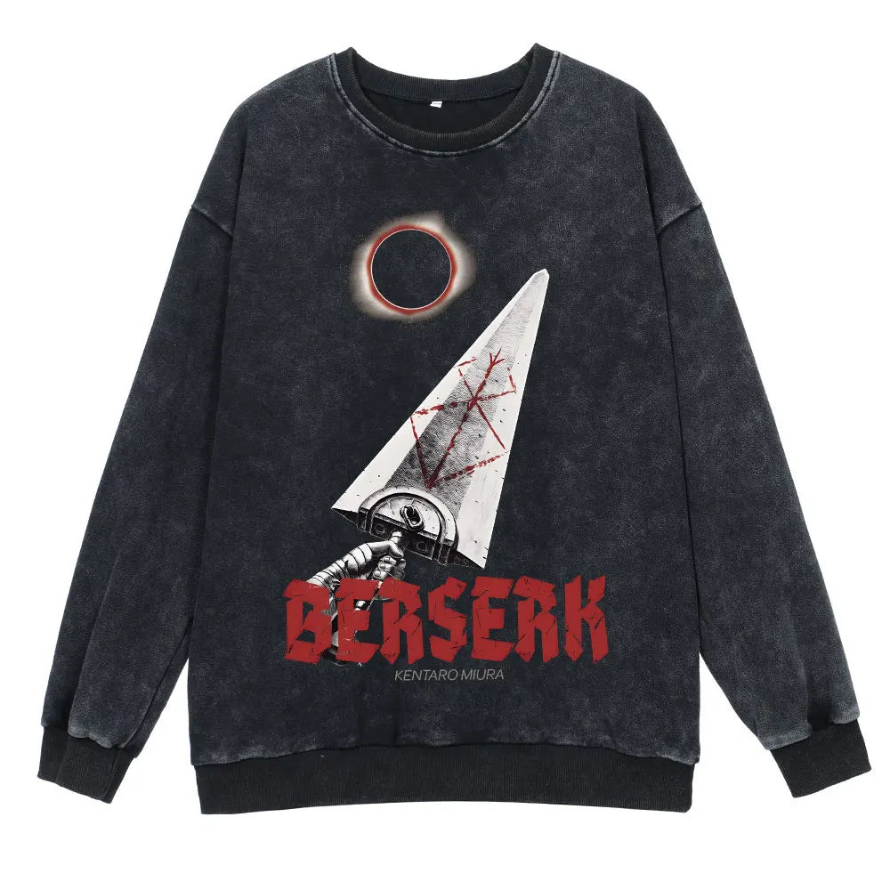 Berserk Retro Washed Sweatshirts