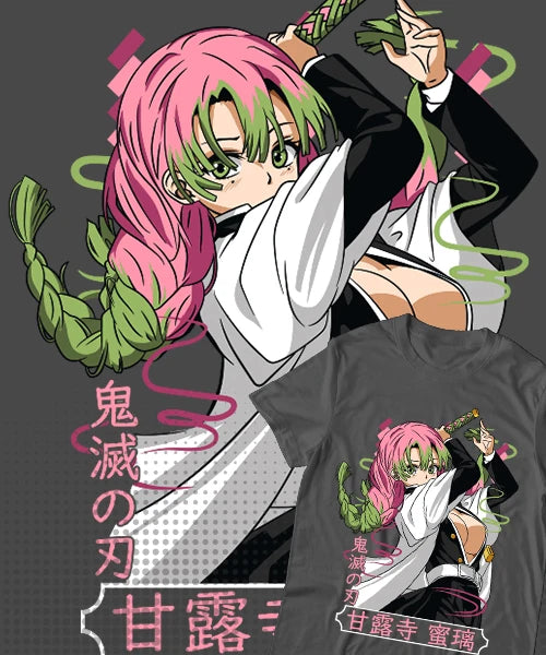 Demon Slayer Mitsuri Kanroji ataque T-Shirt