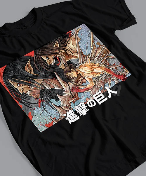 Attack on Titan Eren Titan Fundador Arte Japones T-shirt