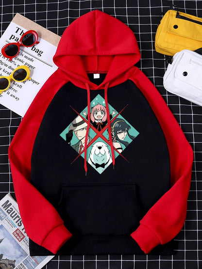 Spy X Family Creative Four Grid Print Hoodie