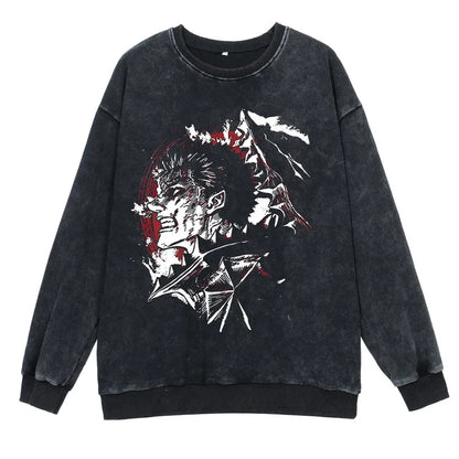 Berserk Retro Washed Sweatshirts