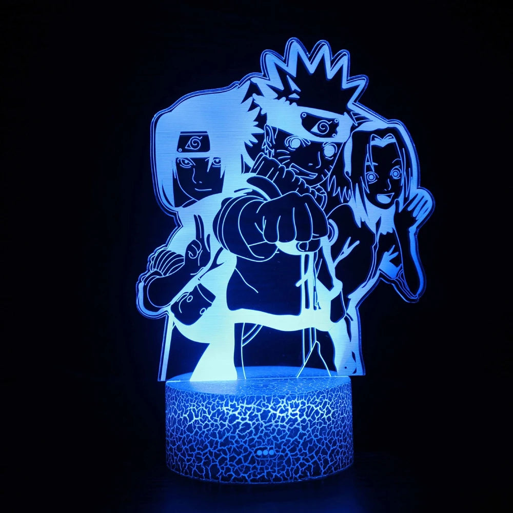 Naruto Uzumaki Akatsuki Kakashi Hatake 3D Table Lamp