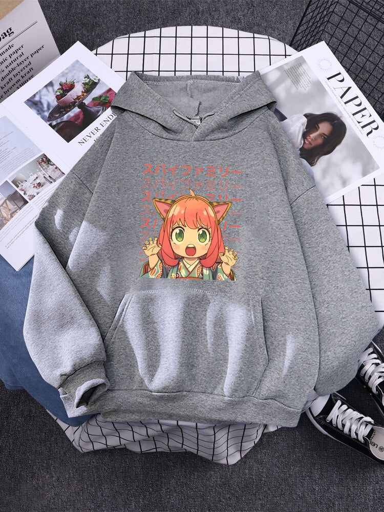 Spy X Family Art Anya Kawaii Print Hoodies