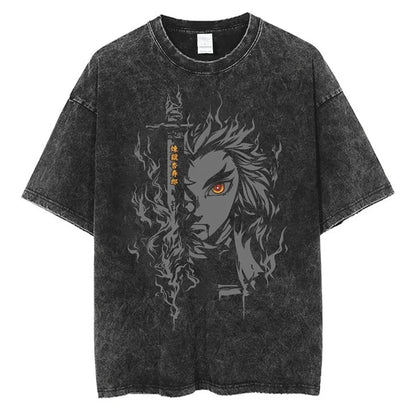 New Demon Slayer Vintage Washed T-Shirt