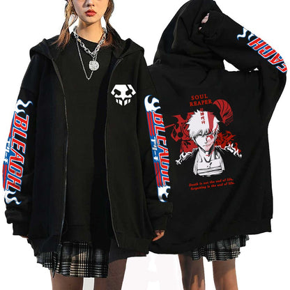 Bleach Zip Up Kurosaki Ichigo Print Hoodies