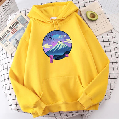 Vaporwave Mount Fuji Memorial Ukiyo E Hoodie