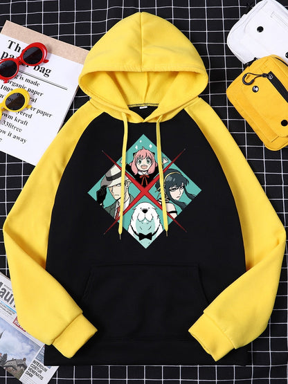 Spy X Family Creative Four Grid Print Hoodie