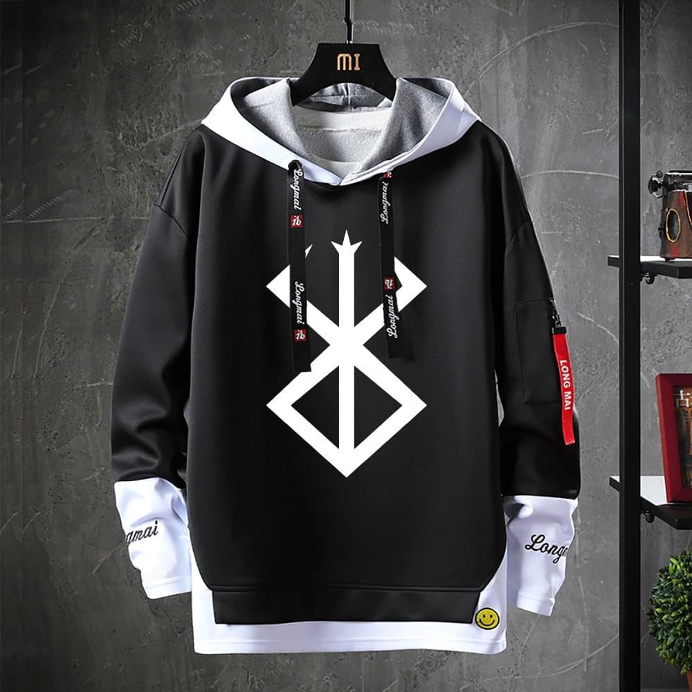 Anime Berserk Patchwork Print Hooded