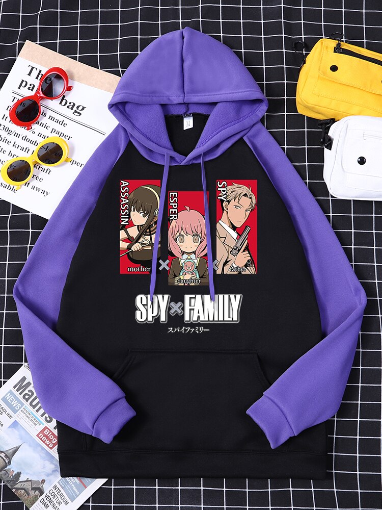 Spy X Family Forger Family Assassin Esper Spy Printed Hooded