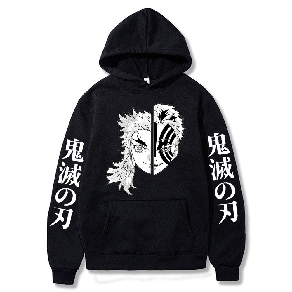 Demon Slayer Rengoku Akaza Twelve Kizuki Printing Hoodie