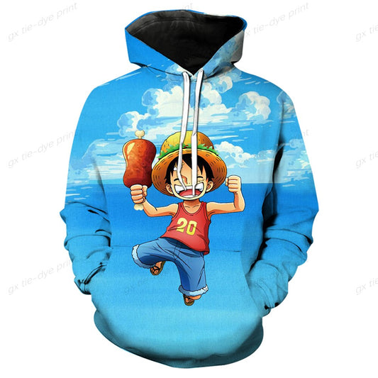 One Piece Luffy 3D Printed Hoodies