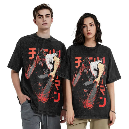 Chainsaw Man Denji Washed T-Shirts