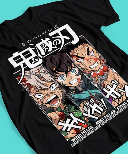 Demon Slayer Muichiro, Gyomei y Sanemi T-Shirt