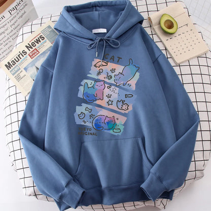 Fat Cat Fantasies Fishing In The Water To Eat Fish Boy Hoodie