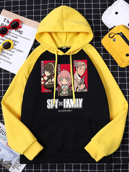 Spy X Family Forger Family Assassin Esper Spy Printed Hooded