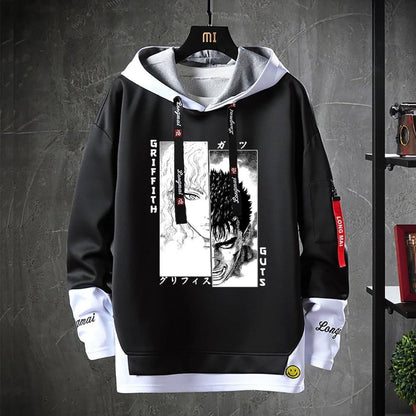 Anime Berserk Patchwork Print Hooded