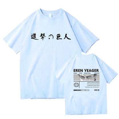 Attack On Titan Eren Yeager Printed T-Shirt