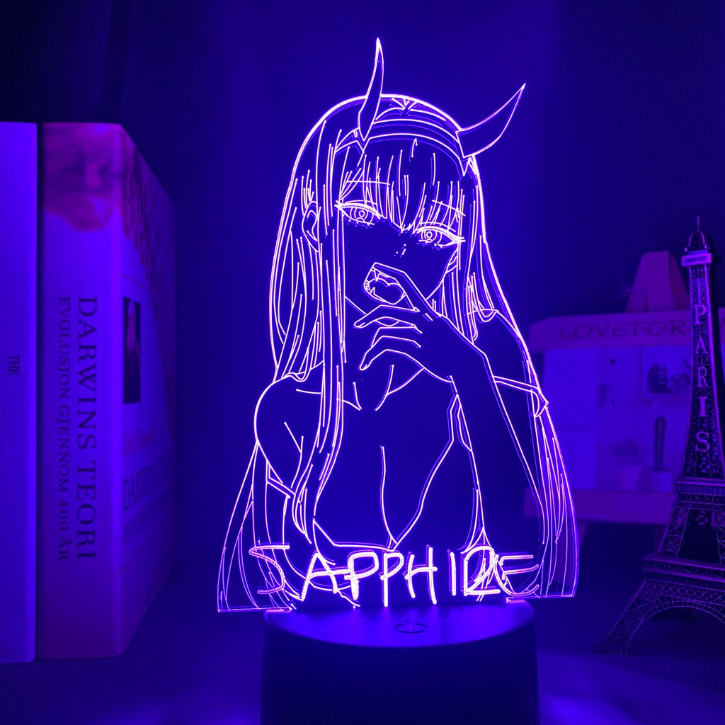 Zero Two Sapphire  Darling In The Franxx 3D Lamp