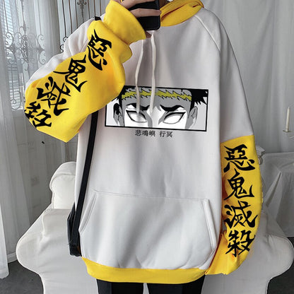 Demon Slayer Kimetsu no Yaiba Cool Himejima Gyoumei Eyes Hoodies