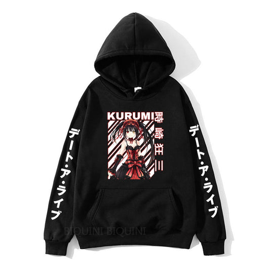 Date a Live Sepai Waifu Tokisaki Kurumi Hoodies