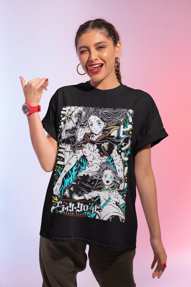 Black Clover Asta Yuno Yami Girl T-Shirt