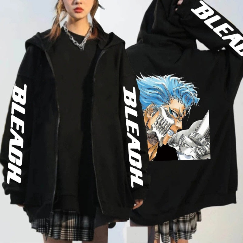 Bleach Aizen Sousuke Pullovers Zipper Hoodie