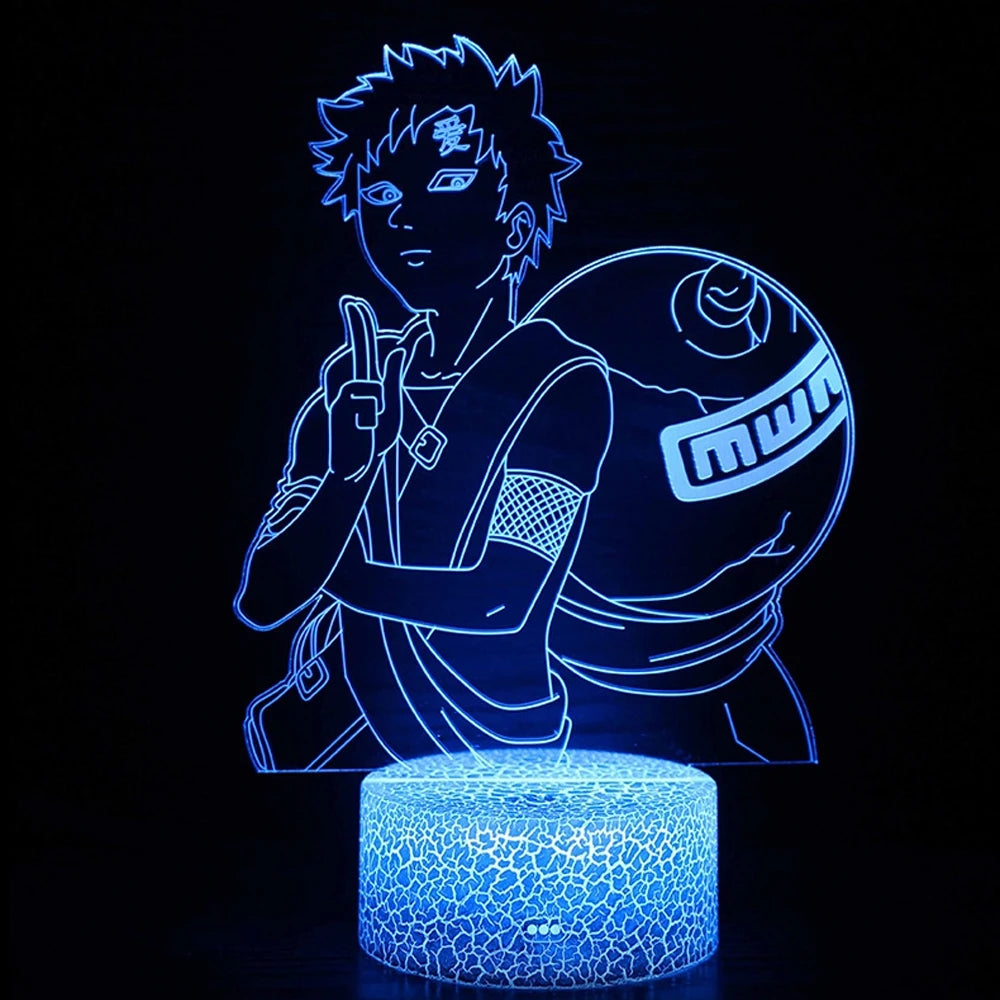 Naruto Uzumaki Akatsuki Kakashi Hatake 3D Table Lamp