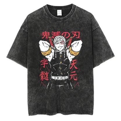 New Demon Slayer Vintage Washed T-Shirt