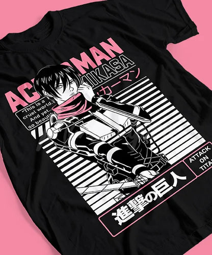 Attack on Titan Mikasa Ackerman Batalla Final T-Shirt