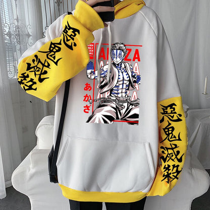 Demon Slayer Akaza Fighting Hoodies