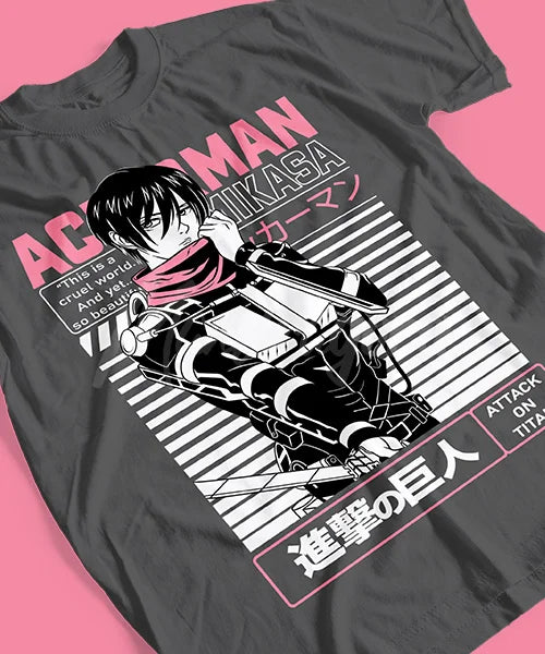 Attack on Titan Mikasa Ackerman Batalla Final T-Shirt