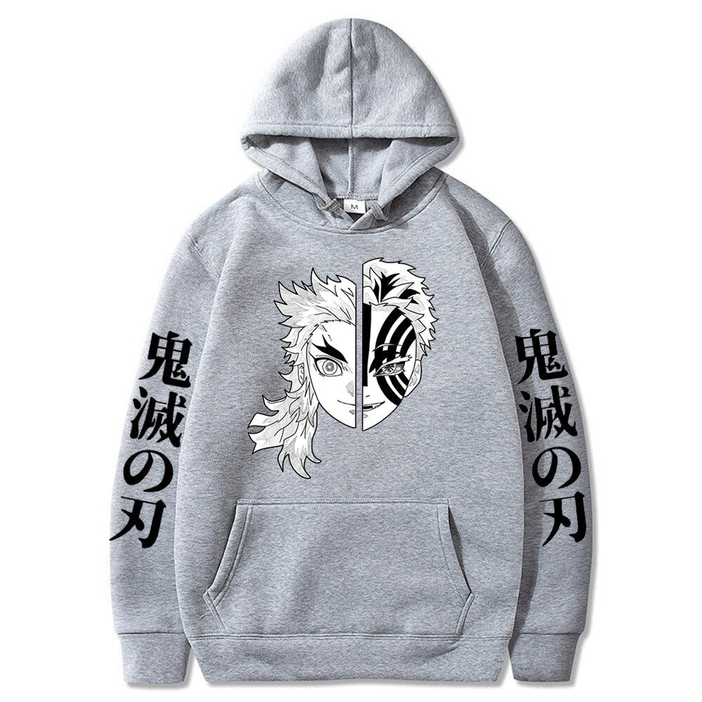 Demon Slayer Rengoku Akaza Twelve Kizuki Printing Hoodie