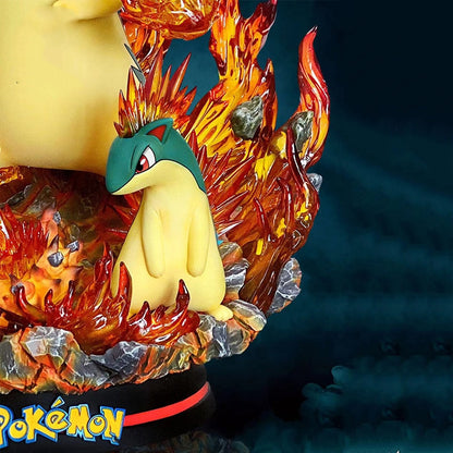 Pokemon Evolution Cyndaquil Battle Model Figure