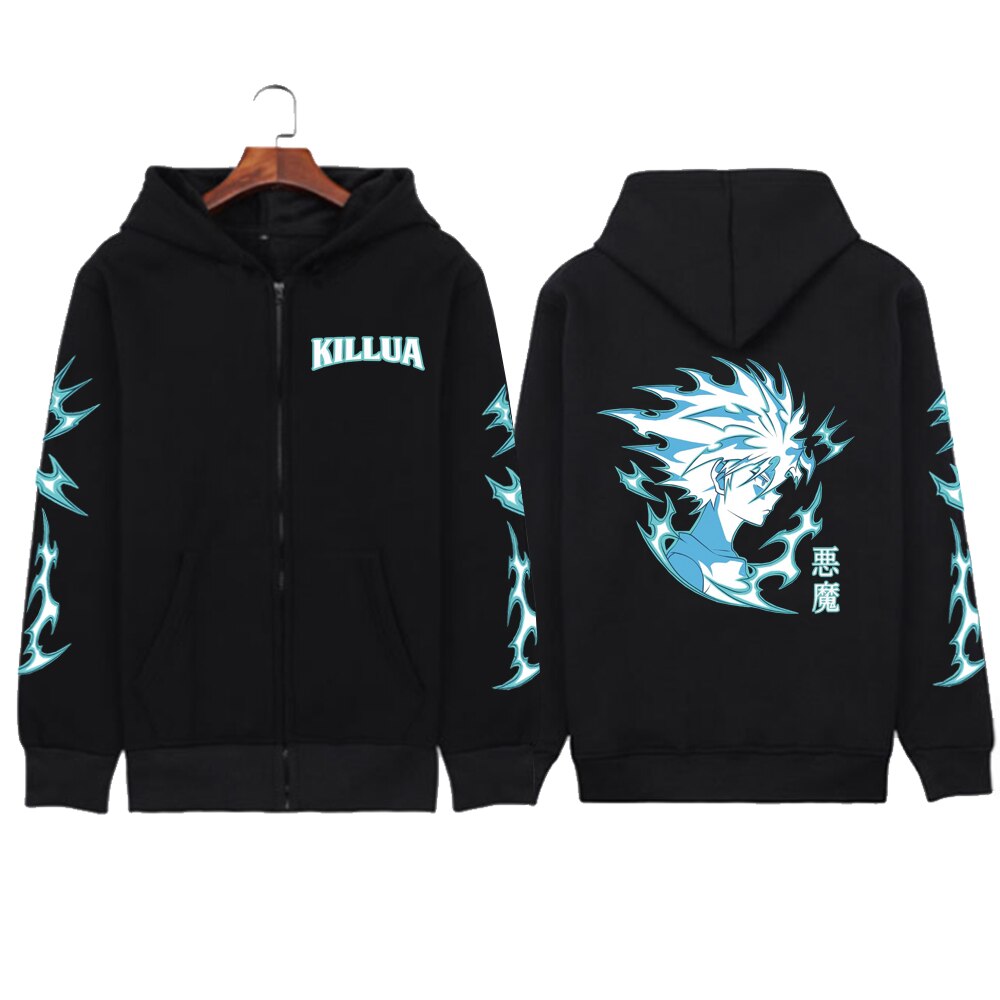 Bleach Print Zipper Hoodie