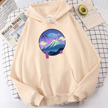 Vaporwave Mount Fuji Memorial Ukiyo E Hoodie